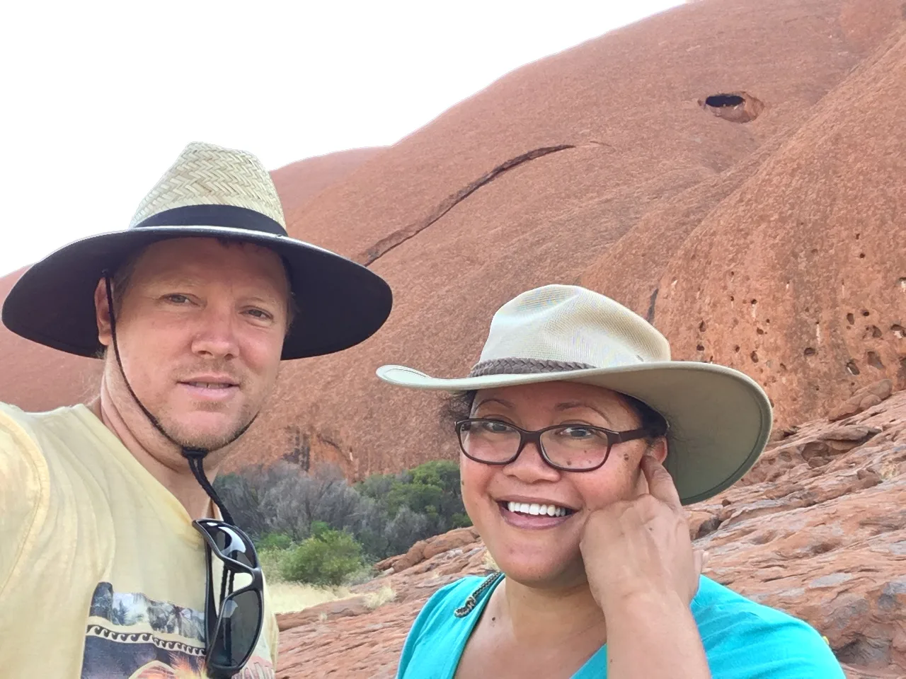 After waking up to see the sunrise, we set off early to go and cycle around Uluru.