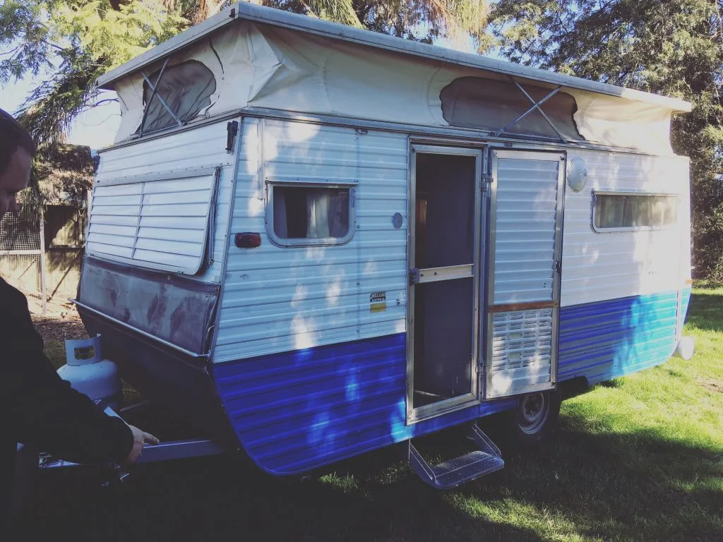 16ft Millard Pop-top Caravan 1979 - white and blue